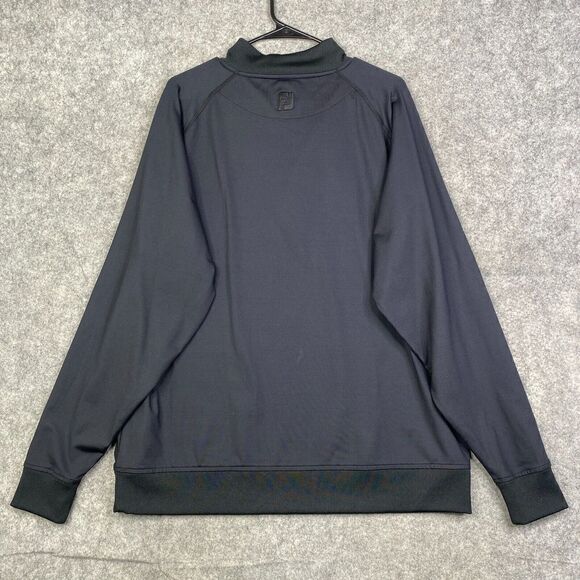 Footjoy FJ 1/4 Zip Performance Stretch Pullover Sweater Black Mens XL Logo - Picture 8 of 8